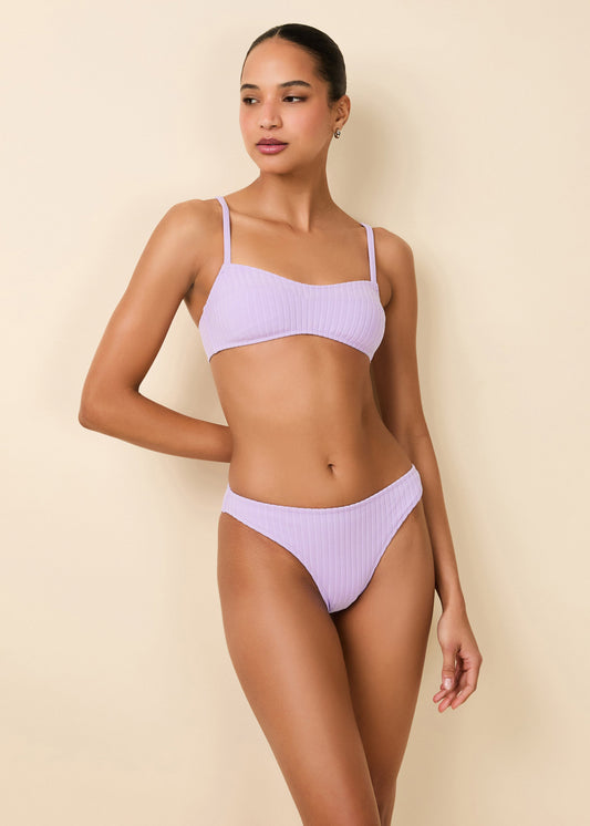 Elsa Ribbed Bikini  Lavender