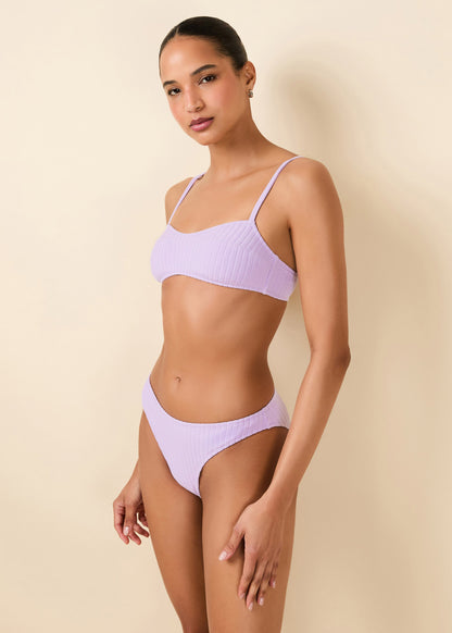 Elsa Ribbed Bikini  Lavender
