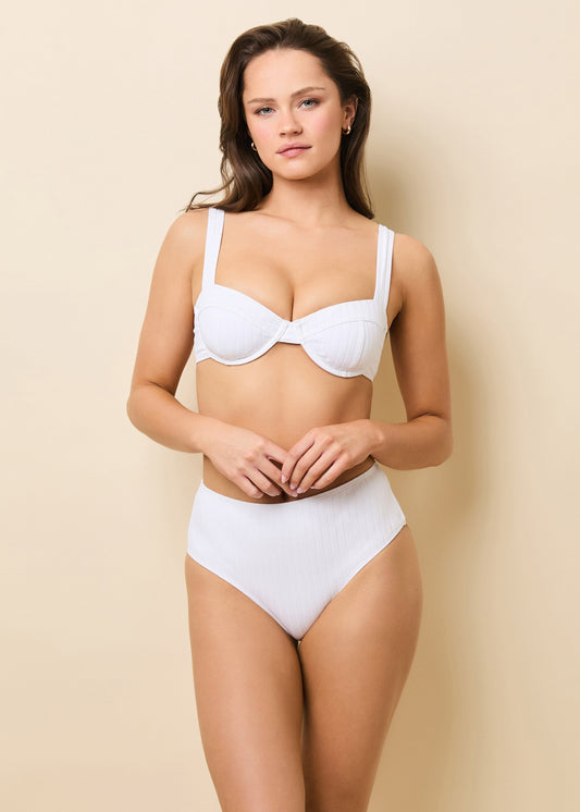 Lilo Ribbed Bikini  Optic White
