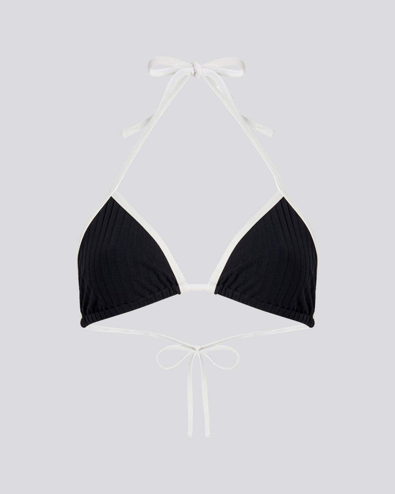 Iris Ribbed Bikini  Noir / Optic White