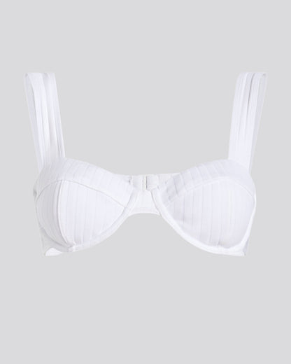 Lilo Ribbed Bikini  Optic White