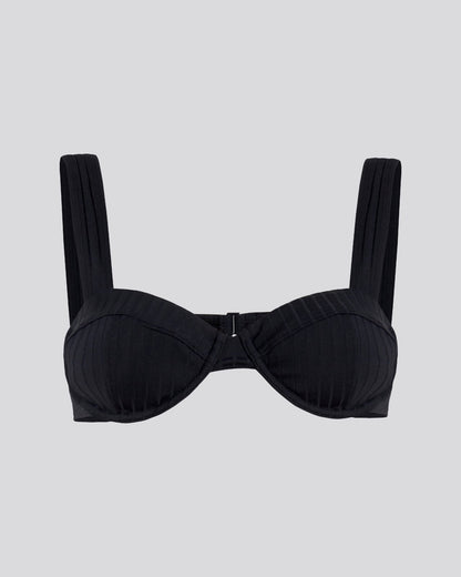 Lilo Ribbed Bikini  Noir
