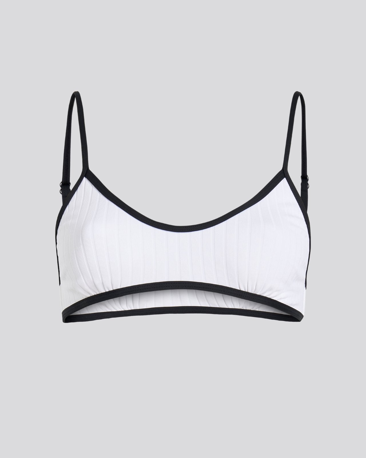 Rachel Ribbed Bikini  Optic White / Noir